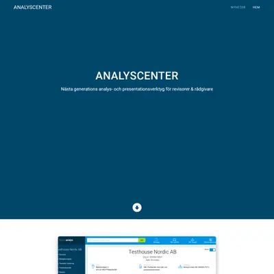 analyscenter.se startsida 2018