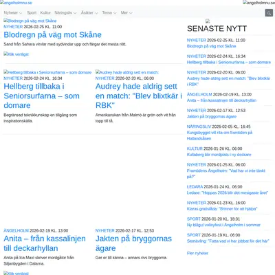 Ängelholm NU startsida 2026