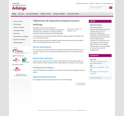 Vi Anhöriga startsida 2009