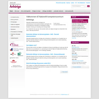 Vi Anhöriga startsida 2010