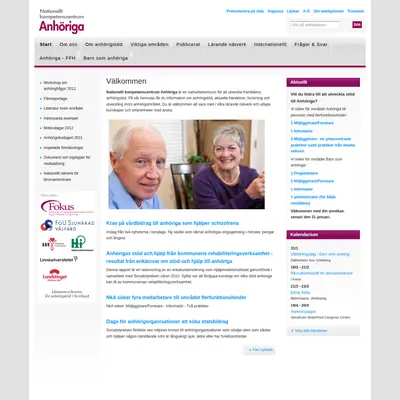 Vi Anhöriga startsida 2012