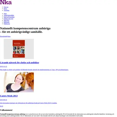 Vi Anhöriga startsida 2014