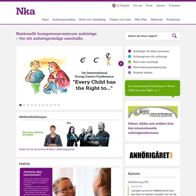 Vi Anhöriga startsida 2016