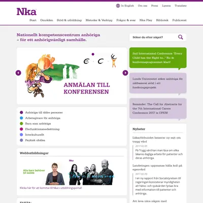 Vi Anhöriga startsida 2017