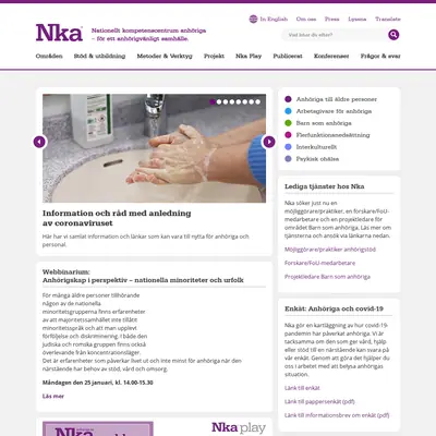 Vi Anhöriga startsida 2021