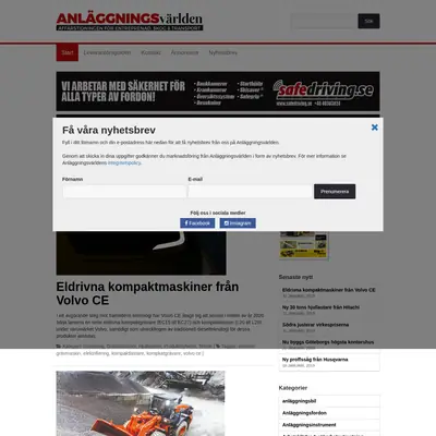 www.anlaggningsvarlden.se startsida 2019