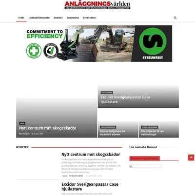 www.anlaggningsvarlden.se startsida 2022