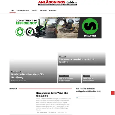 www.anlaggningsvarlden.se startsida 2023