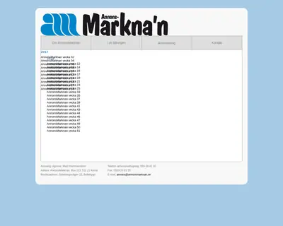 Annonsmarkna'n startsida 2017
