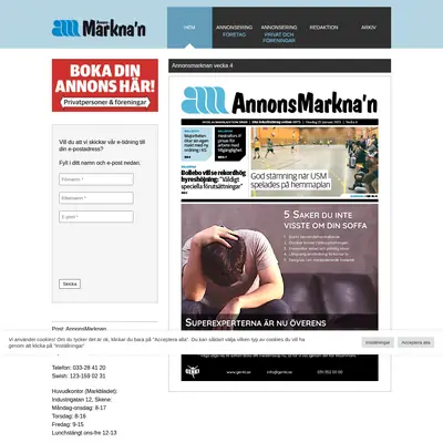 Annonsmarkna'n startsida 2023