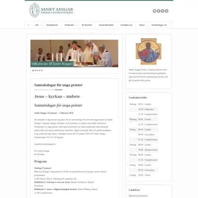 Sankt Ansgars stiftelse i Uppsala startsida 2016
