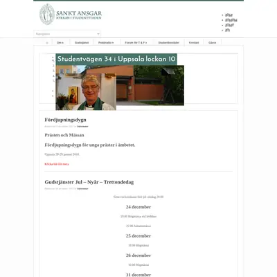 Sankt Ansgars stiftelse i Uppsala startsida 2018