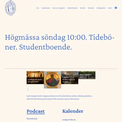 Sankt Ansgars stiftelse i Uppsala startsida 2025