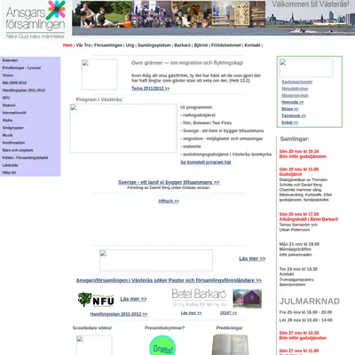 Ansgarskyrkan Västerås startsida 2011