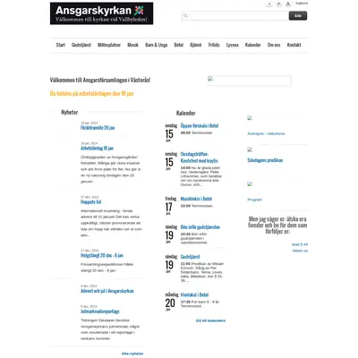 Ansgarskyrkan Västerås startsida 2014