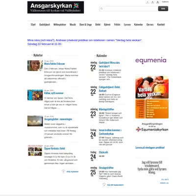Ansgarskyrkan Västerås startsida 2015