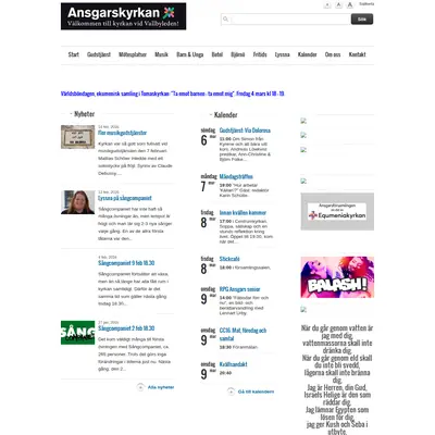 Ansgarskyrkan Västerås startsida 2016