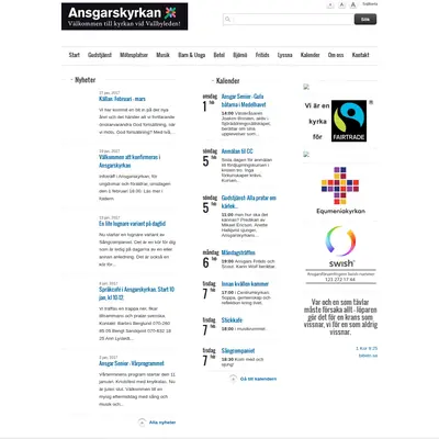 Ansgarskyrkan Västerås startsida 2017