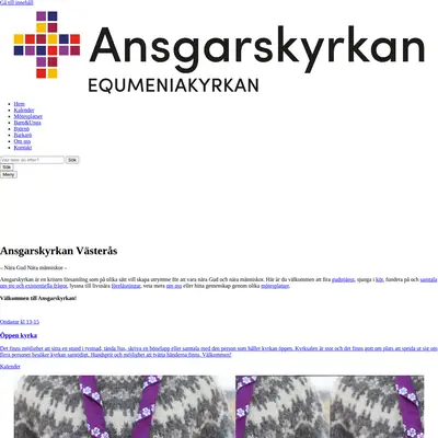 Ansgarskyrkan Västerås startsida 2021