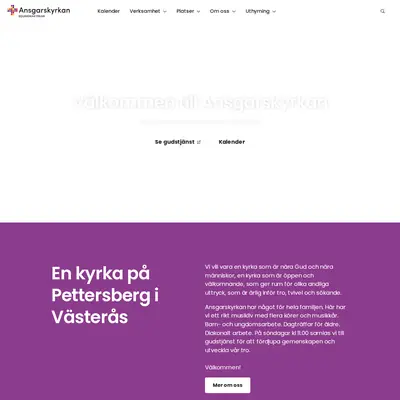 Ansgarskyrkan Västerås startsida 2025