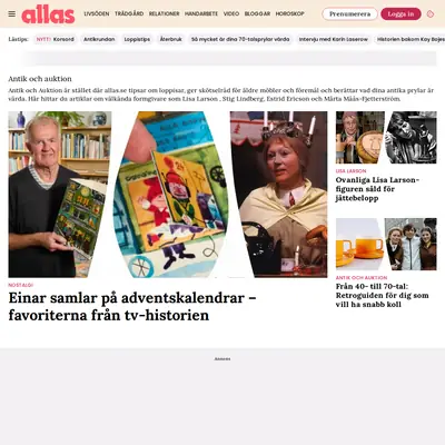Antik & Auktion startsida 2026