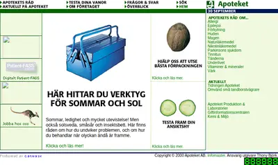 Vi på Apoteket startsida 1998
