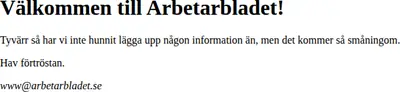 Arbetarbladet startsida 1998