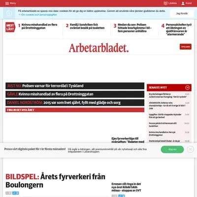 Arbetarbladet startsida 2016