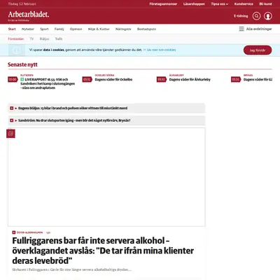 Arbetarbladet startsida 2019