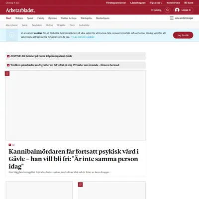 Arbetarbladet startsida 2020