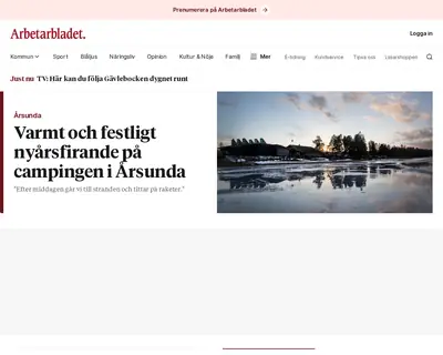 Arbetarbladet startsida 2023