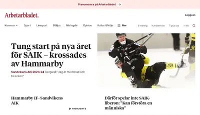 Arbetarbladet startsida 2024