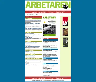 Arbetaren startsida 2002