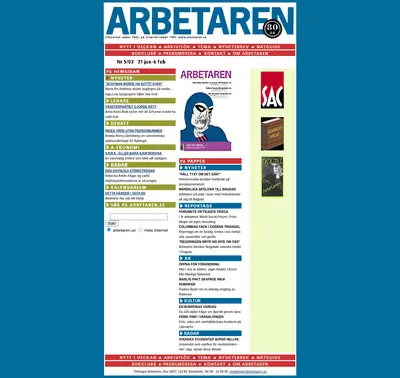 Arbetaren startsida 2003