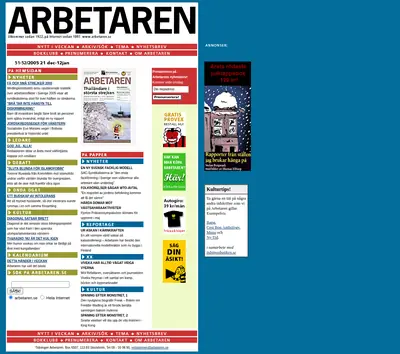 Arbetaren startsida 2006