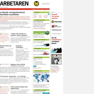 Arbetaren startsida 2010