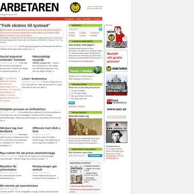 Arbetaren startsida 2011