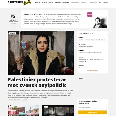 Arbetaren startsida 2020