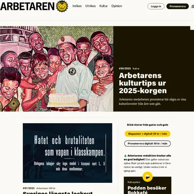Arbetaren startsida 2026