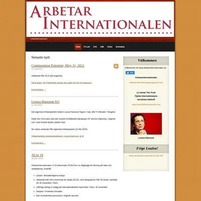 Arbetarinternationalen startsida 2022