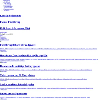 Arbetarskydd startsida 2008