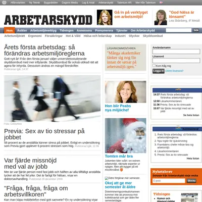 Arbetarskydd startsida 2010