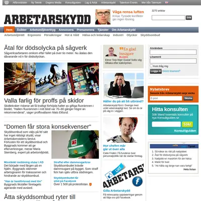 Arbetarskydd startsida 2013