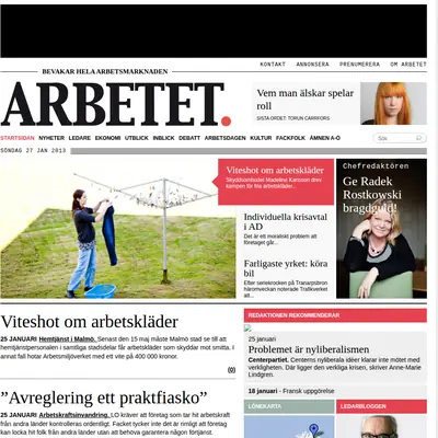 Arbetet startsida 2013