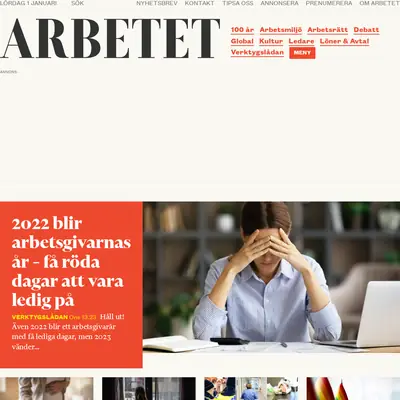 Arbetet startsida 2022