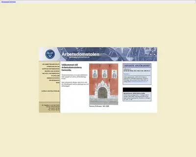 Arbetsdomstolens domar (AD) startsida 2006