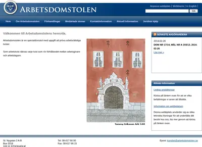 Arbetsdomstolens domar (AD) startsida 2014