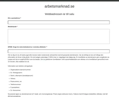 ARBETSMARKNAD.se startsida 2016