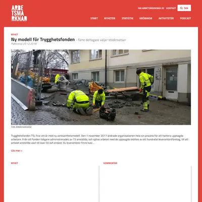ARBETSMARKNAD.se startsida 2019