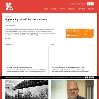 ARBETSMARKNAD.se startsida 2020